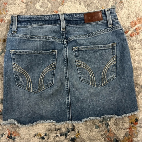 Hollister Jean Blue Vintage Stretch Denim Skirt 3/26 - Picture 2 of 3